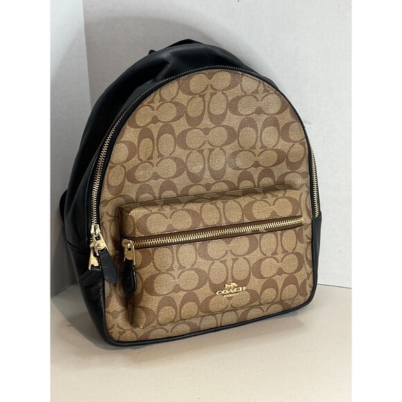 Coach L1921-32200 Backpack Rucksack Leather Multi Color Total Pattern Used - Picture 1 of 9